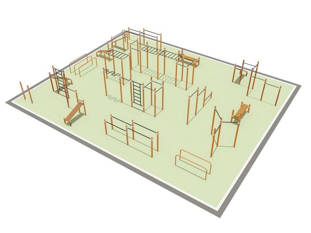 Парковая площадка для Воркаут и WRK  Pioner A16537