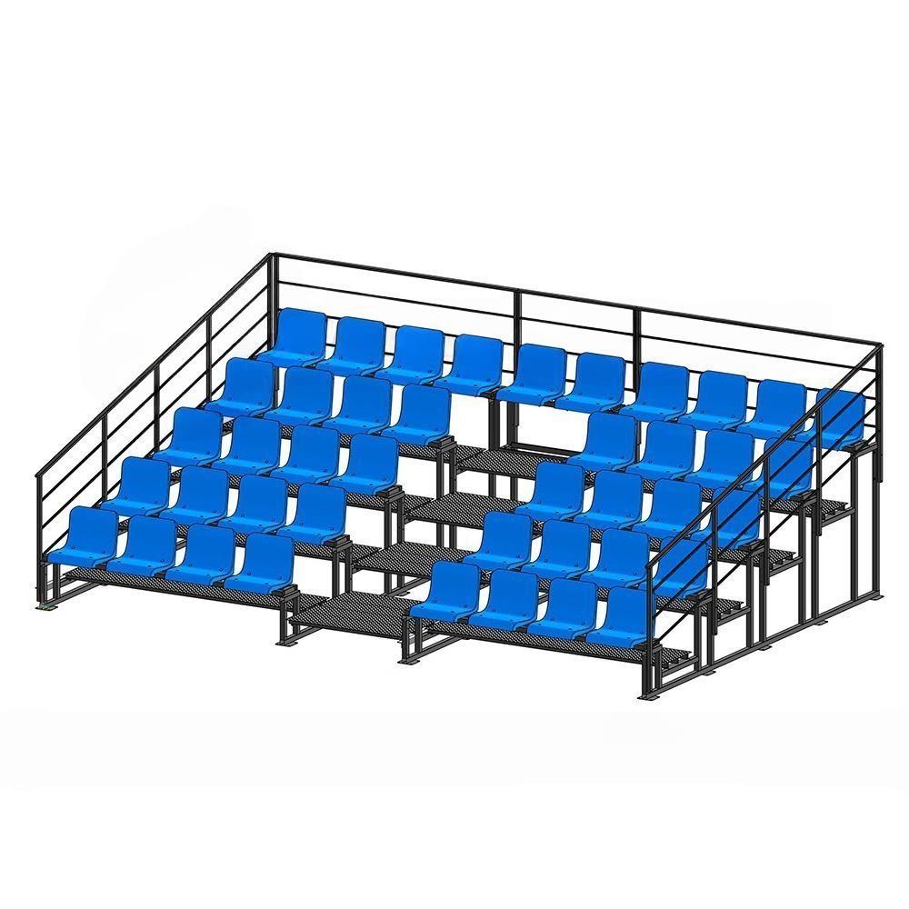 Трибуна для зрителей 5 рядов на 42 места с перилами