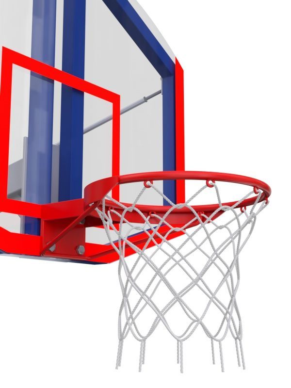 Стойка двухопорная со стритбольным щитом из оргстекла и усиленным кольцом  Pioner A13397