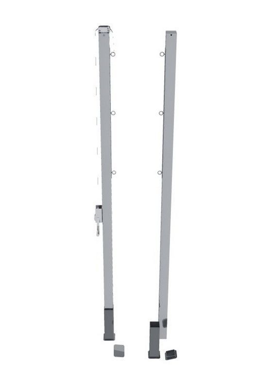 Стойки волейбольные универсальные алюминиевые 80х80 мм с механической лебедкой Pioner A14454