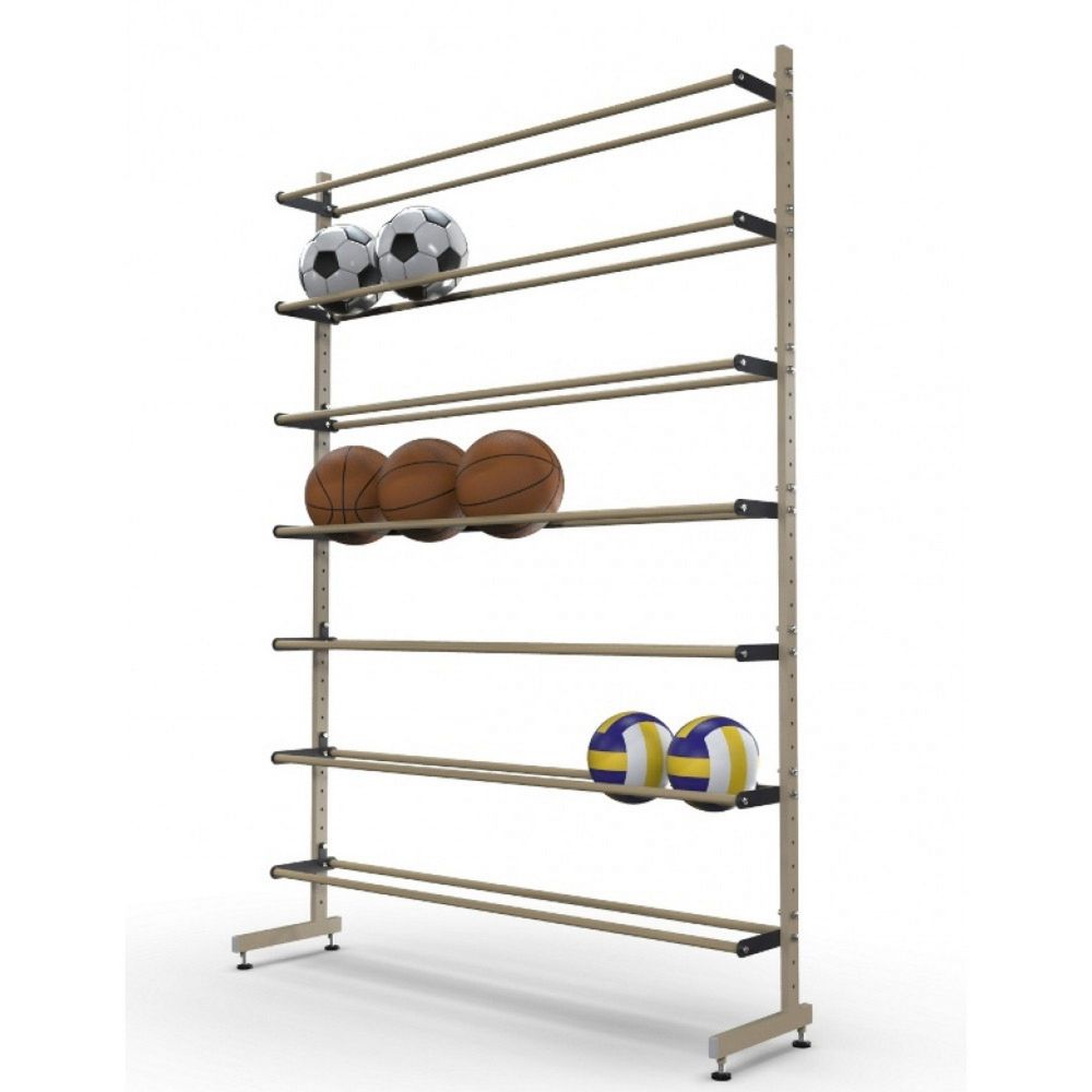 Стеллаж Стандарт для мячей, однрсторонний  MS-42 205х160х35см