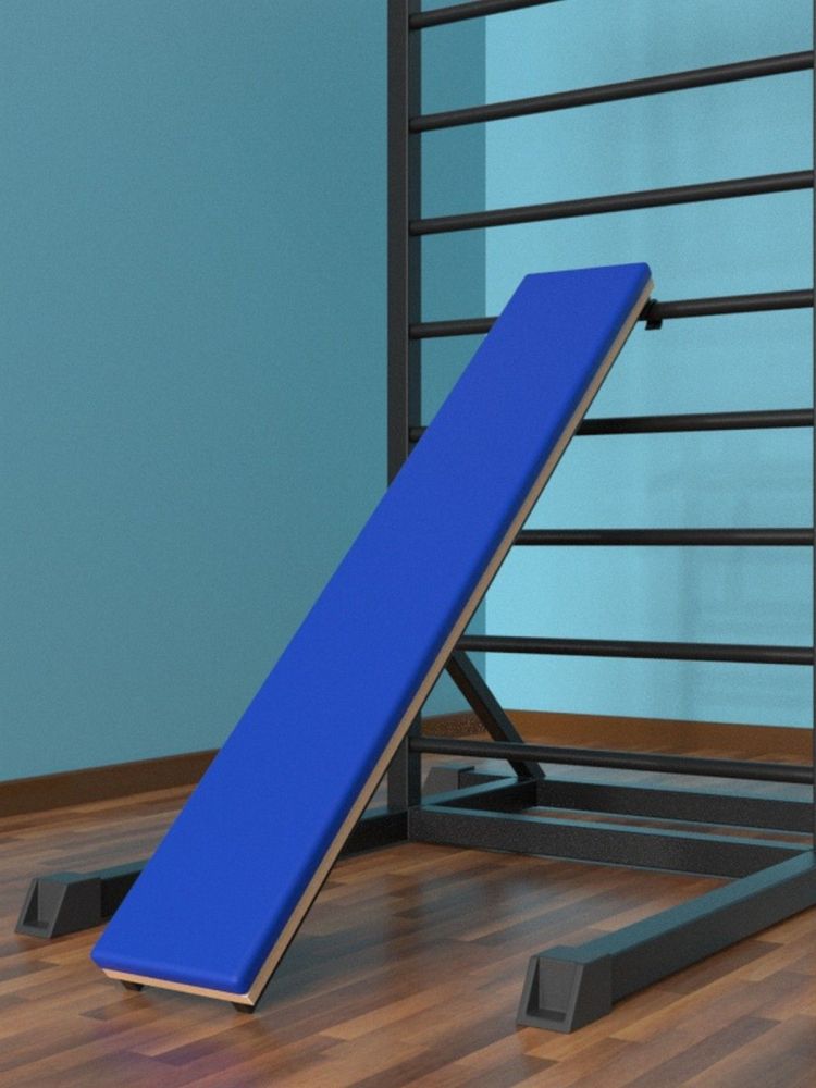 Шведская стенка напольная цельносварная с брусьями 3 в 1 и доской Pioner A16191