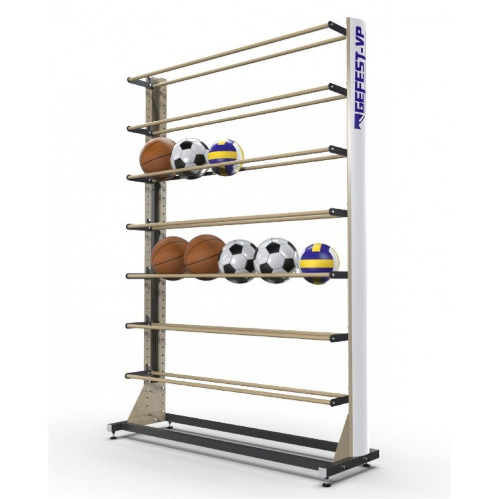 Стеллаж Премиум для мячей, односторонний 219х215х45см  MP-56