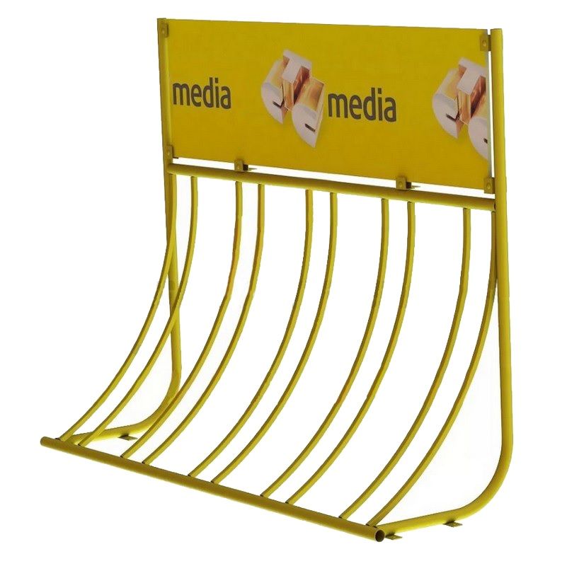 Велопарковка на 5 велосипедов с рекламным местом Pioner A10136