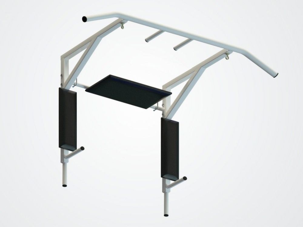 Турник-брусья-пресс, белый Pioner A17161