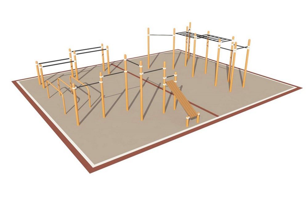 Площадка уличная для воркаут Дворовая  Pioner A16749