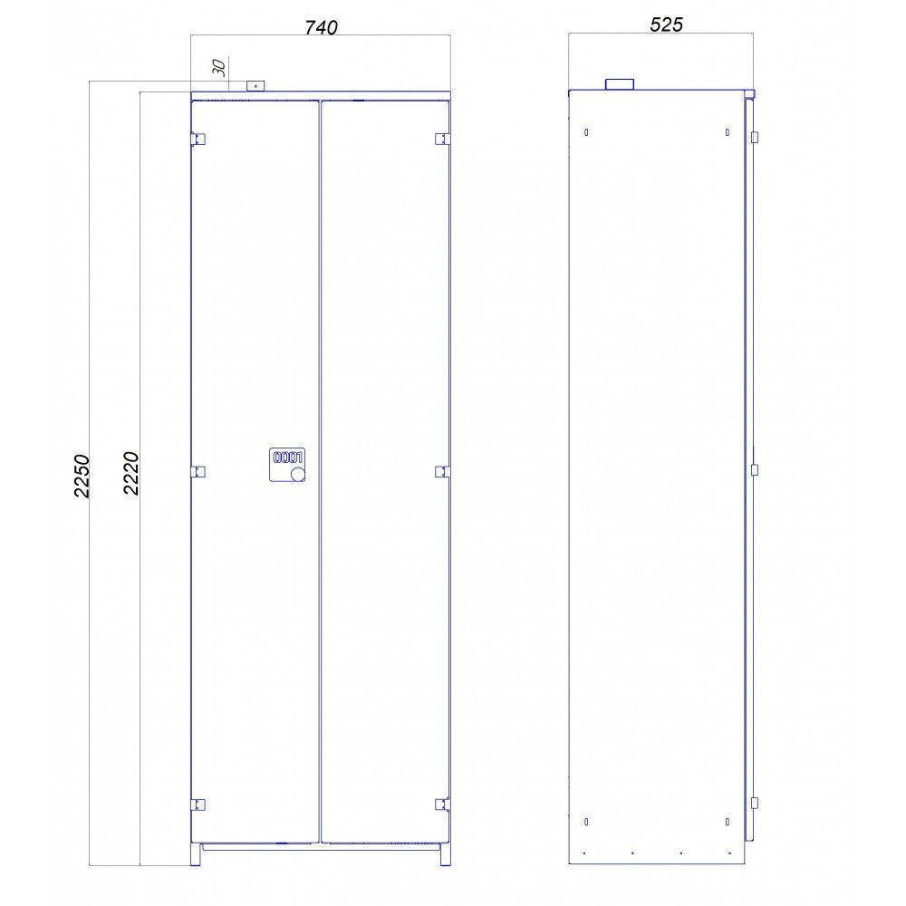 Шкаф для хранения и сушки спортивного инвентаря  ШС Локер-4