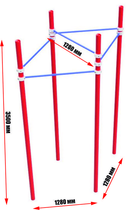 Турник ромбовидный (два треугольника)  Pioner A16420