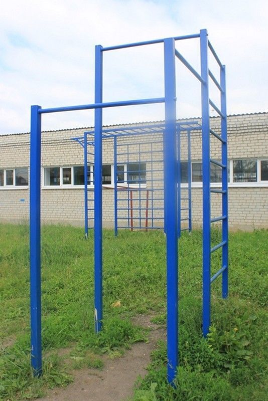 Турник уличный разноуровневый со шведской стенкой  Pioner A17258