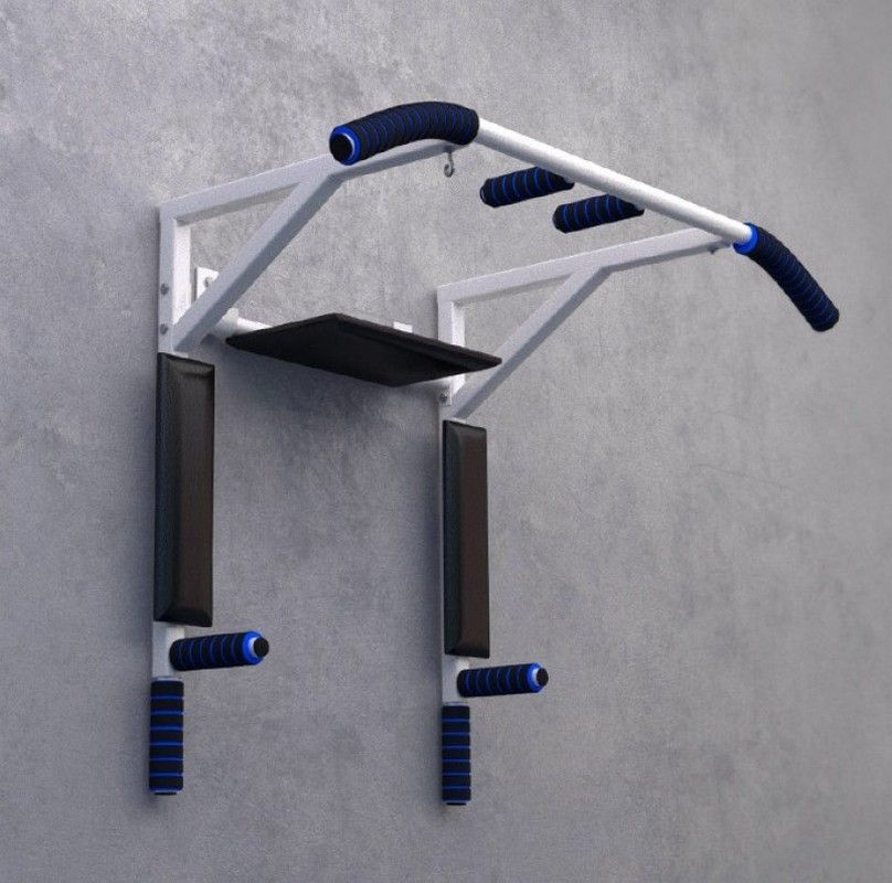 Турник-брусья-пресс, белый Pioner A17178