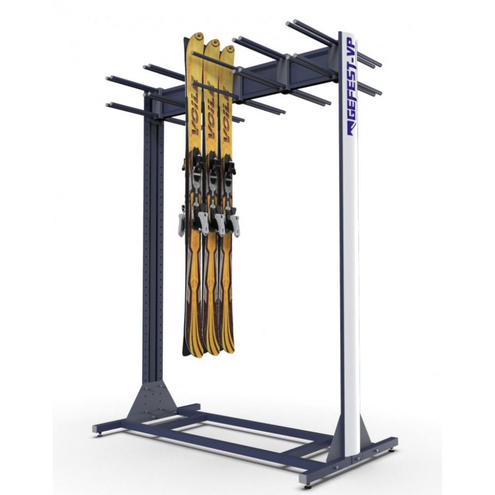 Стеллаж Премиум-У для лыж фрирайда, двухсторонний 219х155х90см  GLFPY-30