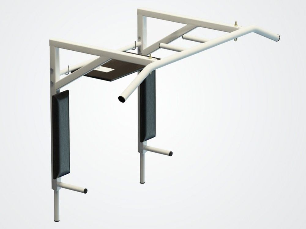 Турник-брусья-пресс, белый Pioner A17161