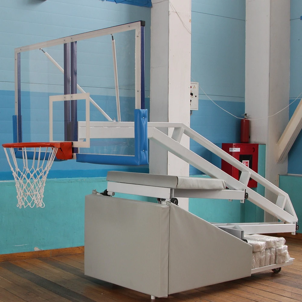 Щит баскетбольный игровой 1800×1050 мм, оргстекло 15 мм, с основанием