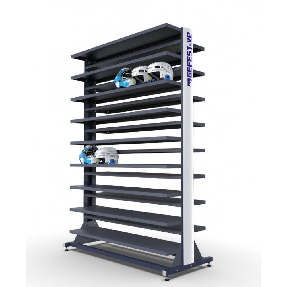 Стеллаж Премиум для шлемов, двухсторонний 219х155х67см  SHPD-90