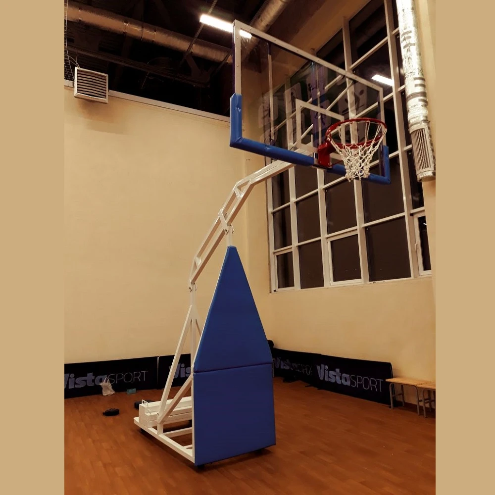 Стойка баскетбольная мобильная складная с гидравлическим механизмом, МАССОВАЯ, вынос 3,25 м