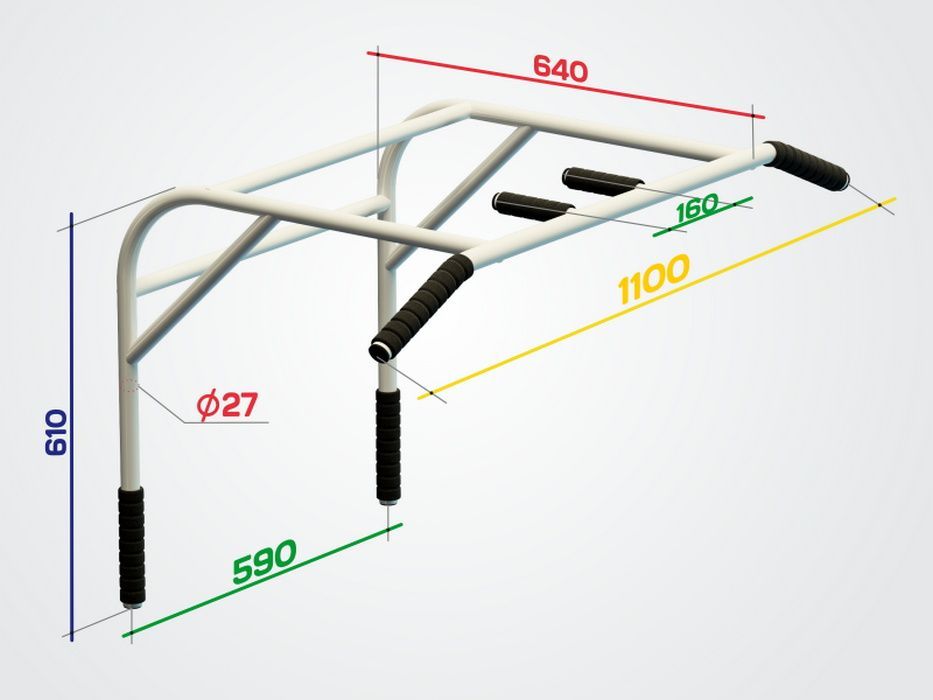 Турник настенный 2 в 1   Pioner A16503