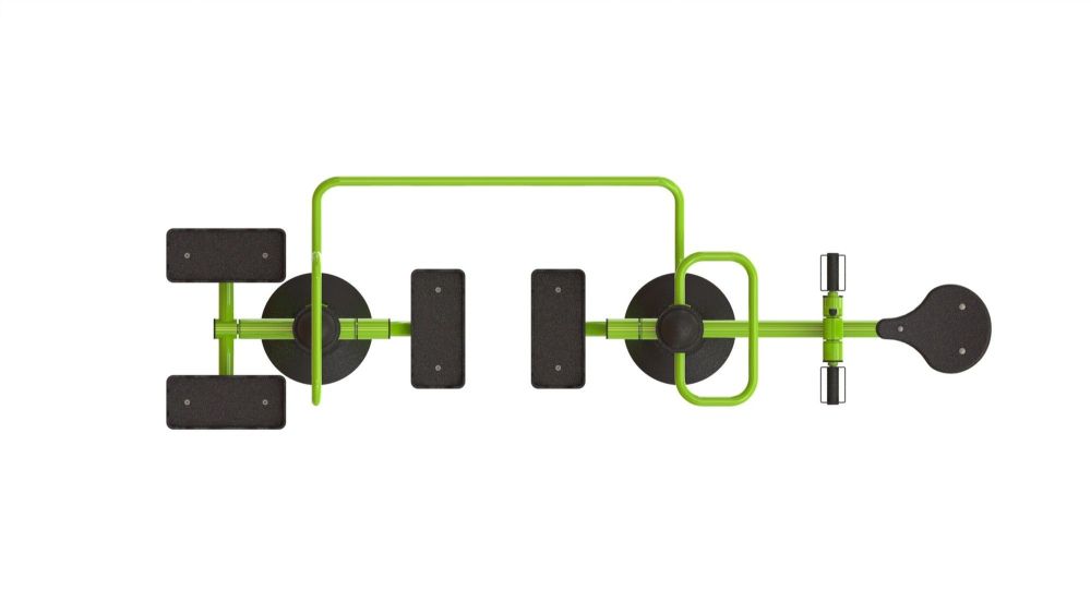 Уличный тренажер взрослый Велосипед + Степ +Шагоход для троих Pioner A16959