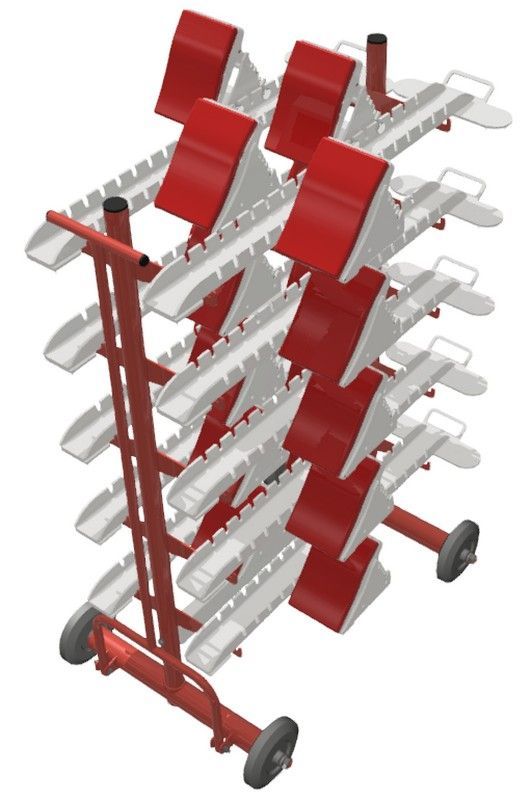Тележка для транспортировки соревновательных стартовых колодок  Pioner A15306