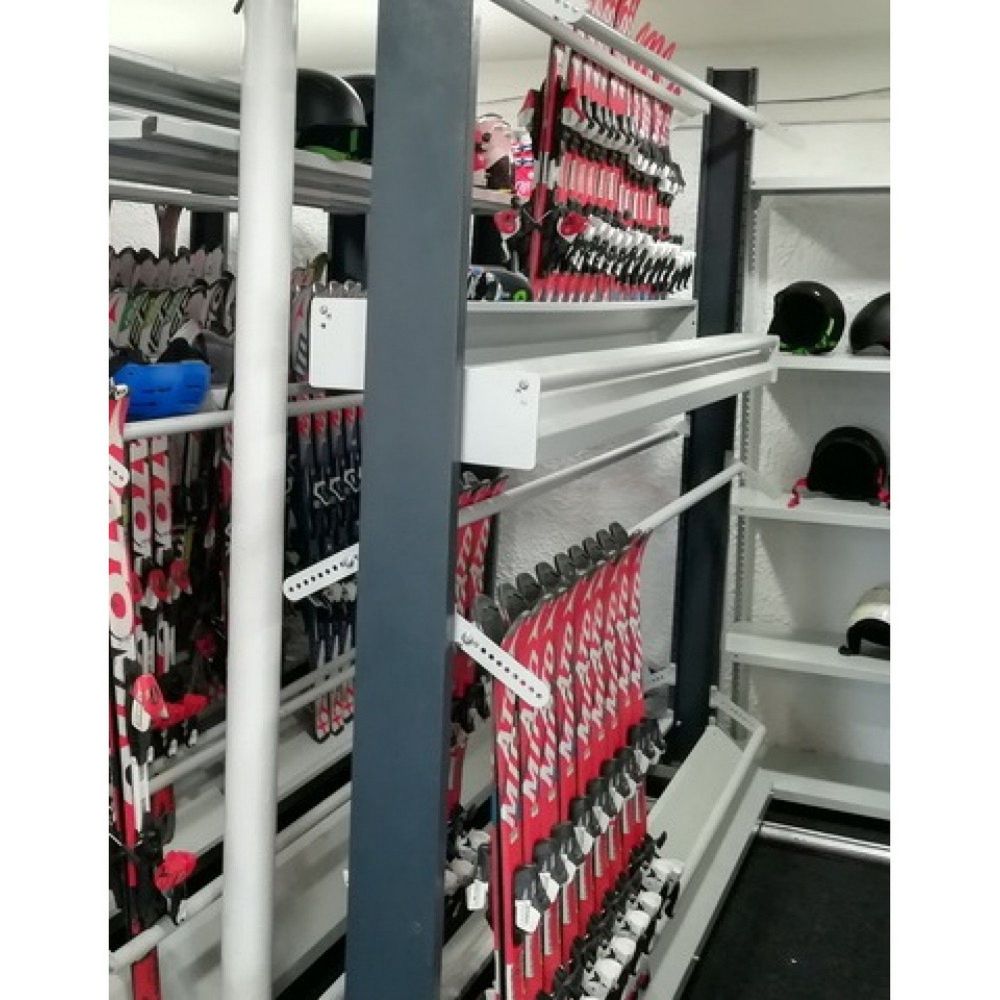 Стеллаж Премиум для детских горных лыж, двухсторонний 219х125х67см  GLDP-36