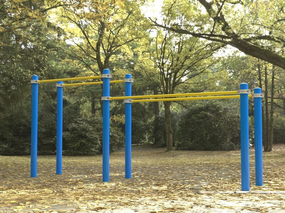 Брусья двойные разновысотные Воркаут Pioner A17337