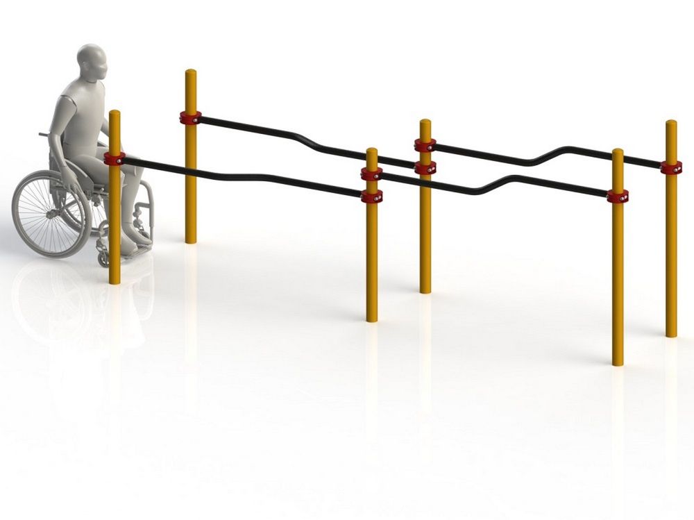 Брусья параворкаут изогнутые разноуровневые Pioner A11816