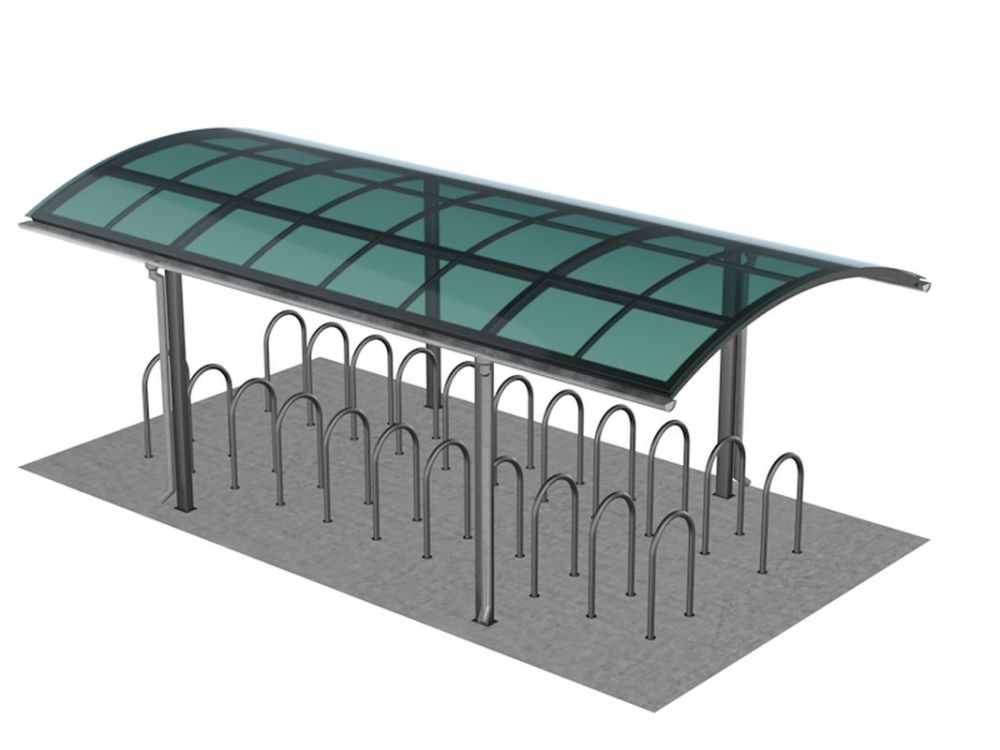 Велопарковка с навесом на 20 мест  Pioner A10102