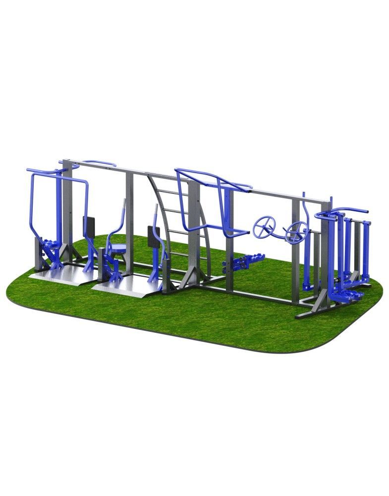 Уличный тренажерный комплекс на раме   Pioner A15504