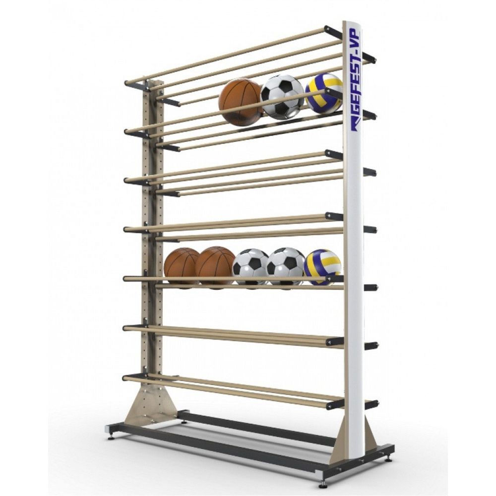 Стеллаж Премиум для мячей, двухсторонний 219х155х67см  MPD-84