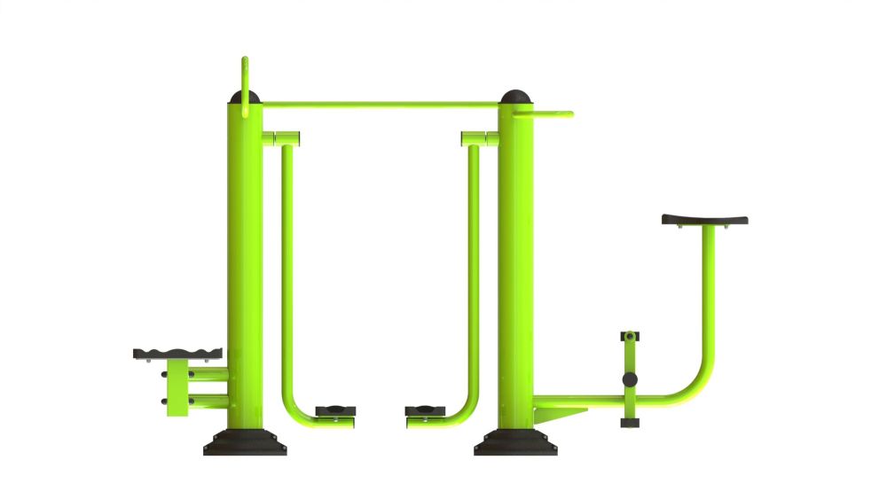 Уличный тренажер взрослый Велосипед + Степ +Шагоход для троих Pioner A16959