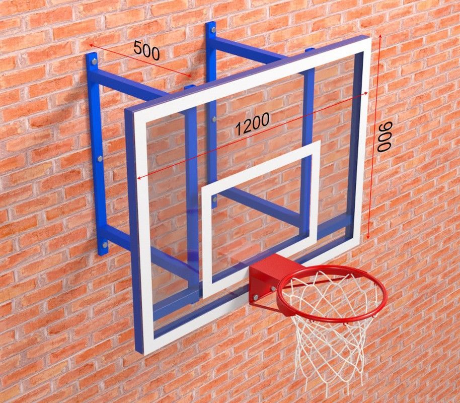 Ферма с выносом 500 мм с тренировочным щитом из оргстекла и усиленным кольцом  Pioner A13321