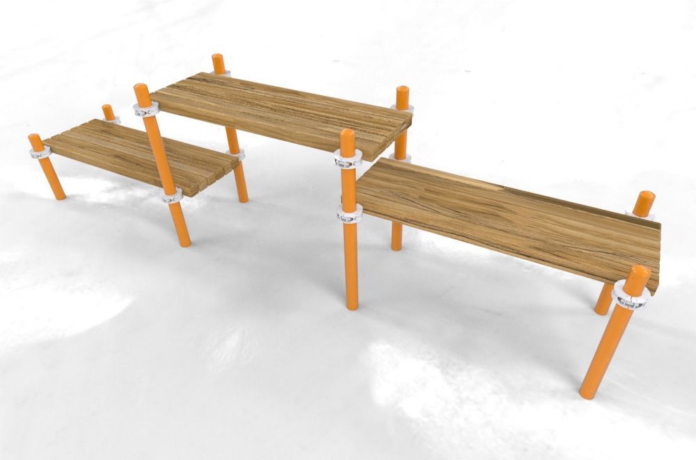 Тройная лавочка Воркаут Pioner A17350