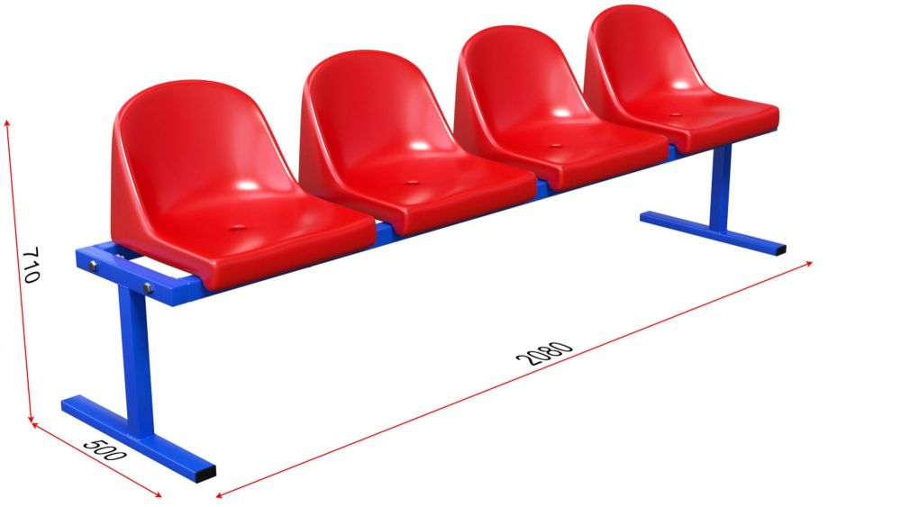 Трибуна однорядная на 4 места  Pioner A13590