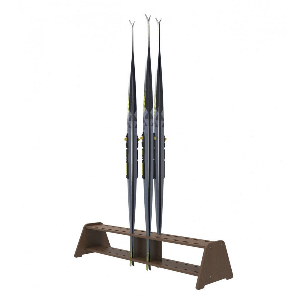 Фанерная тумба для беговых лыж, двухрядная 27х128х40см  FL-26