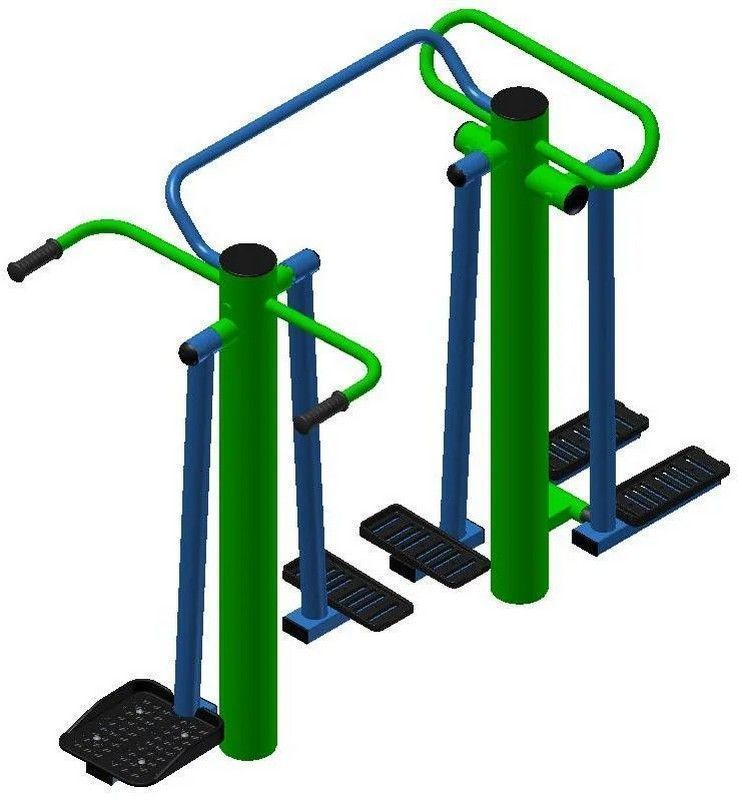 Уличный тренажер взрослый Маятник + Шпагат + Шагоход для троих Pioner A17303