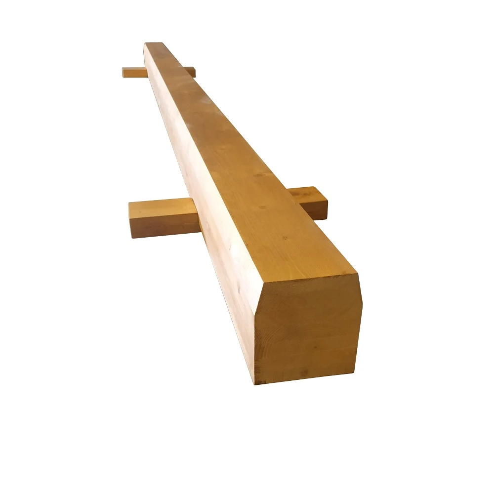 Бревно гимнастическое напольное 2 м, на деревянных опорах