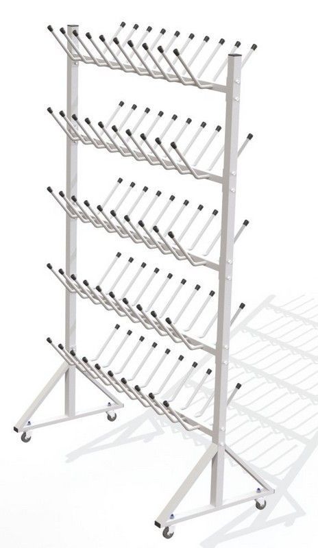 Стеллаж для сушки лыжных ботинок и коньков мобильный (на 50 пар)  Pioner A17187