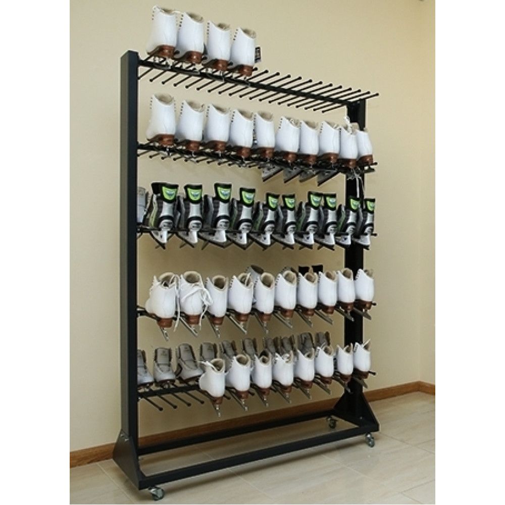 Стеллаж «Премиум» для коньков и роликов, односторонний, 30 пар, 5 полок, KP5-30