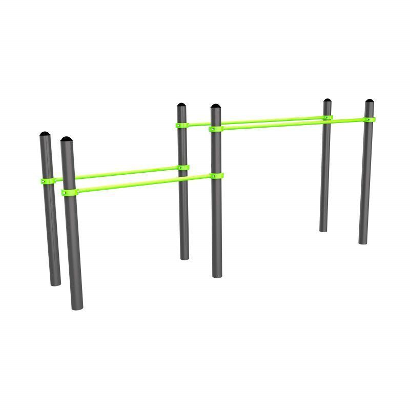 Воркаут Брусья двойные для отжиманий разноуровневые  Pioner A17516